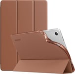 Coque Compatible Avec Samsung Galaxy Tab A9+/A9 Plus 11"" 2023 Sm-X210/X216/X218, Étui De Protection Arrière En Tpu Translucide Givré Pour Tout Nouveau Galaxy Tab A9+, Noix Brun