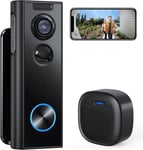 XTU Wireless Video Doorbell No Subscription-2K HD Security Doorbell Camera-Loca