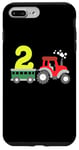 Coque pour iPhone 7 Plus/8 Plus Tracteur agricole 2ème anniversaire 2 ans pour tout-petits garçons enfants