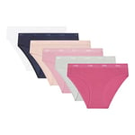 DIM Culotte Fille Pockets EcoDIM Lot x6, Lot Nacre/Clochette, 6 ans