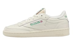 Reebok Women's Club C 85 Vintage Sneaker, Chalk/Alabaster/Glen Green, 3.5 UK