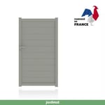 Portillon Jardimat aluminium Neva 3 gris 7039 - 100 x h.180 cm