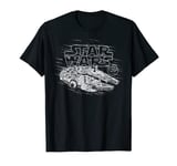 Star Wars Millennium Falcon Retro Lightspeed Logo T-Shirt T-Shirt