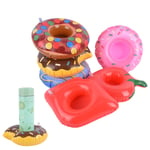 Inflatable Cup Holder Drink Swimming Pool Float Toy Party Strawberry
