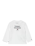 Baby Th Logo Tee L/S Tops T-shirts Long-sleeved T-shirts White Tommy Hilfiger