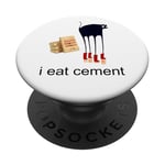 I Eat Cement Maudit Chat Drôle Curly Specific Meme PopSockets PopGrip Adhésif