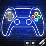 Gamer Neon-skylt, Gamepad-formad LED-neonskylt för spelarrumsdekor, Gaming Neon-skylt för pojkrumsdekor, Neon Gaming-skylt för spelväggdekor, Usb