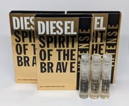 3x DIESEL Spirit of the Brave INTENSE (3x 1.2 ml Size) Mens Eau De Parfum Sample