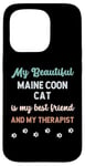 Coque pour iPhone 15 Pro Maine Coon Cat, maman, père, propriétaire, amoureux, thérapeute et ami