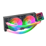 Mars Gaming ML-ULTRA240, Refroidissement Liquide Professionnel CPU, TDP 500W, Infinity Mirror, 2x Ventilateurs FDB ARGB Ultra-Silencieux, Tubes ARGB, Multisocket Universel, Noir