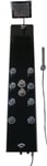 SHOWER PANEL TOWER, BLACK GLASS THERMOSTATIC, 8 JETS, HANDHELD, BATH SPOUT 341SQ