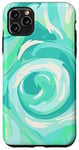 iPhone 11 Pro Max Swirl Green Color Illustration Pattern Abstract Art Case