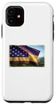 Coque pour iPhone 11 Drapeau américain violet et doré patriotique