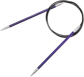 KNIT PRO KP47160 Zing: Fixed Circular Knitting Pins: 100cm x 4.50mm, 4.5mm , Purple