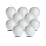 MCE-Commerce Styrofoam Balls, Diameter 7 cm, Made of polystyrene, Smooth and Durable, 10 Pieces for Crafts, Model Making, Creative Projects, White, Ø 7 cm-10 Stück