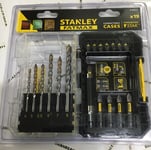 Stanley STA88552 Masonry Tile Impact Torsion Driving and Drill Bit Set 19pc