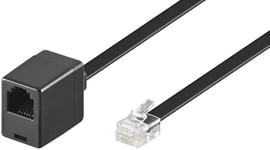 MicroConnect Modular Straight - telefonkabel - 3 m - svart