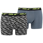 Lot de 2 boxer Puma coton gris et bleu