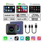 CarPlay tv Box Android 13.0 ai Box QCM6125 CarlinKit Android Auto Adaptateur CarPlay 128G pour Netflix YouTube Mise a jour fota