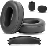 Coussinets et Coussin de Bandeau de Remplacement Compatibles avec Les Casques HyperX Cloud Flight, Cloud Flight S, Coussinets Premium en Cuir Protéiné Plus Doux/Mousse à Mémoire de Forme