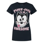 Goodie Two Sleeves Womens/Ladies Purr-oud To Be Awesome Felix The Cat NS8023