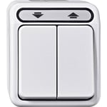 Bouton-poussoir pour volet roulant Merten 4075012 AQUASTAR blanc polaire