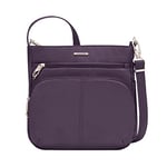 Travelon Anti-theft Classic N/S Cross Body Bag, Purple,12.5 x 12 x 4