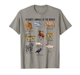 10 Rarest Animals of the World Outfit for Wild Animals Lover T-Shirt