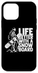 Coque pour iPhone 12 mini Snowboard, sports, équitation, snowboard, compétition