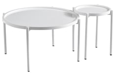 Cambridge White Coffee Table and Side Table Set