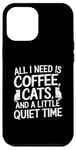 Coque pour iPhone 12 Pro Max Amusant, parfait pour les amateurs de chat et de café