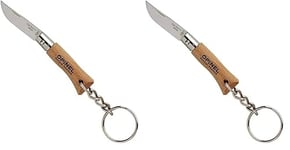 OPINEL Mini-Messer, Größe 2, rostfrei, mit Anhänger (Lot de 2)