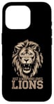 Coque pour iPhone 16 Pro Visage de lion drôle Meme Lions Citations Just A Man Who Loves Lions