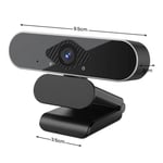 UVERBON Webcam USB 2K HD 1080P avec Microphone pour Visioconférence, Enseignement, Streaming et jeux avec Support et couvre-object
