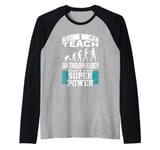 Anthropology Humor Superpower Teacher Human Evolution Raglan Baseball Tee