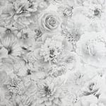 Arthouse Fantasia Silver Flower Wallpaper  Glitter Bloom Silver 692803