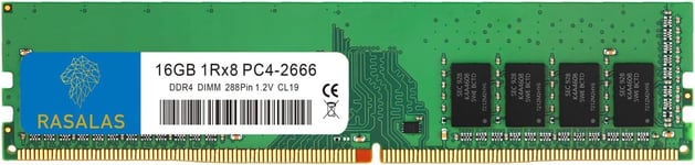 Mémoire RAM DDR4 2666 MHz (DDR4-2666) PC4-21300 (PC4-2666V) Non-ECC Unbuffered 1.2V CL19 1Rx8 Rank Single Rank 288 Pin Desktop RAM Upgrade