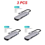 Convertisseur De Câble Pour Ipad Ns Usb 3.1 Type C Vers 4k,Adaptateur Usb 3.0,2 À 5 Pièces,3 En 1 - Type Style B 3pcs