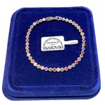 Bracelet Tennis Boules 4Mm Pl. Or Blanc 18K Avec Cristaux Swarovski B54