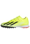 adidas Unisex X Crazyfast League Turf Boots Sneaker, Solar Yellow/Core Black/Cloud White, 9.5 UK