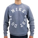 NIKE Men Sweatshirt Crew Wash Men's Sweatshirt - Armory Blue/Summit White, X-Large