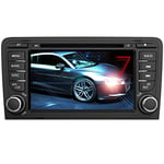 AWESAFE Autoradio 2 Din pour Audi A3 8P/S3/RS3/Sportback avec 7 Pouces Écran Tactile,Lectuer CD DVD avec Bluetooth GPS FM RDS USB SD Dab,Support Mirrorlink/Commandes au Volant/Aide au Stationnement