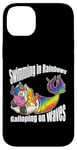 iPhone 14 Plus Swimming in Rainbows Galloping on Waves Mystic Hybrid Case