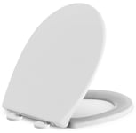 SURFOU Abattant WC Lunette Cuvettes, Cuvette Toilette Avec Frein De Chute Declipsable, Lunettes Toilettes Couvercle Blanche, Abbatants Battant Universel Abbatant Toilettes Blanc Abattants Toilet