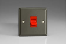 Varilight XP45S 45A Cooker Switch, classic graphite 21 + red insert