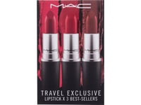 Mac Travel Exclusive Set Mac: Mini, Cream Lipstick, Lady Bug, 3 G + Powder Kiss , Cream Lipstick, Fresh Morocan, 3 G + Powder Kiss , Cream Lipstick, Cockney, 3 G For Women