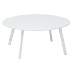 Hesperide - Table d appoint de jardin ronde Saona blanc en acier D90cm - Hespéride