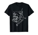 Disney Peter Pan Tinker Bell Fly Away With Me Outline T-Shirt