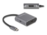 Delock - Video/Lyd-Splitter - 1 X Usb-C + 1 X Displayport + 1 X Hdmi - Stasjonær