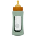 Hevea Baby Glas nappflaska Wide Neck 250ml Seafoam Blue - 1 Stk